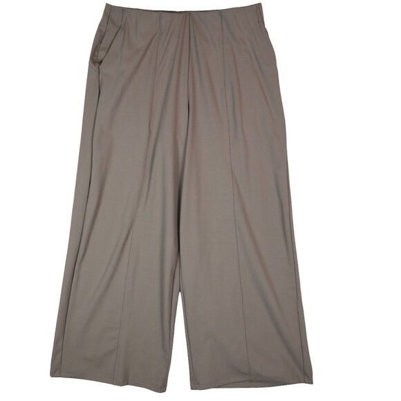 Old Navy XL Petite Wide Leg Pants Taupe Flowy Drapey Soft Loungecore Minimalist - Picture 2 of 11